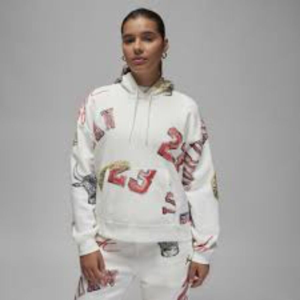 Air Jordan Chicago Bulls Hoodie Jacket Women's Size Large Loose Fit Tall NWT